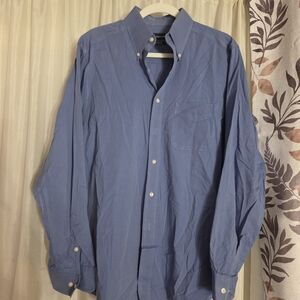 John Ashford Casual Blue Button-Down Shirt